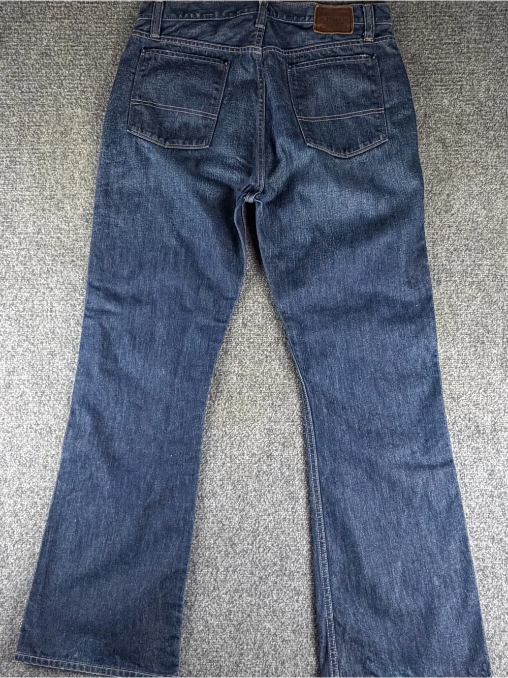 Polo Ralph Lauren Bootcut Jeans Mens 36x32 Dark Wash Blue Preppy Western Classic